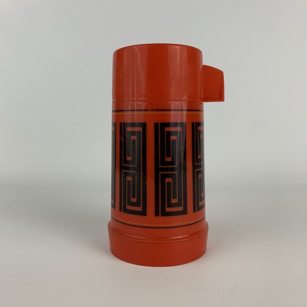 Vintage‎ Aladdin Temp-Rite Red Greek Key Thermos Half Pint Nashville TN